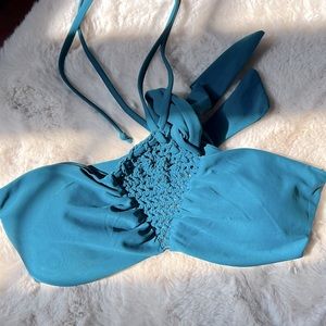 Cape Juby Aeropostale Bandeau Macrame Bikini Top Teal Size Large